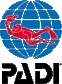 PADI Logo on Deep Blue Diving & Water Sports in Fiji